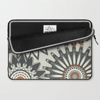Gray Cream Rust Flowers Laptop Sleeve Gallery Image 2