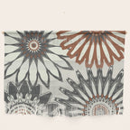 Gray Cream Rust Flowers Wall Hanging Gallery Image 1
