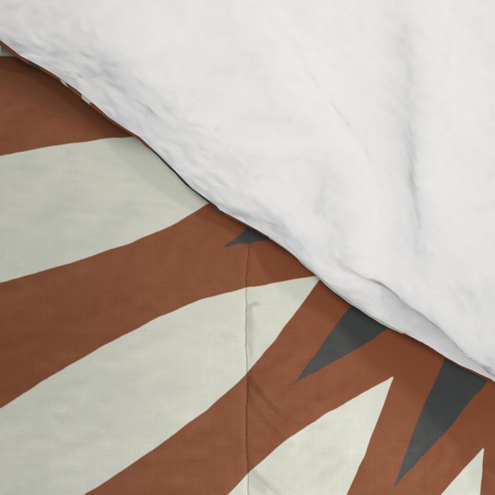 Gray Cream Rust Flowers Comforter Gallery Image 4