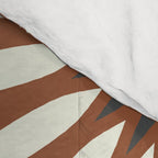 Gray Cream Rust Flowers Comforter Gallery Image 4