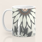 Gray Cream Rust Flowers Coffee Mug Gallery Image 3