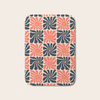 Vintage hippie flower art pattern Bath Mat Gallery Image 1