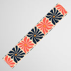 Vintage hippie flower art pattern Table Runner Gallery Image 3