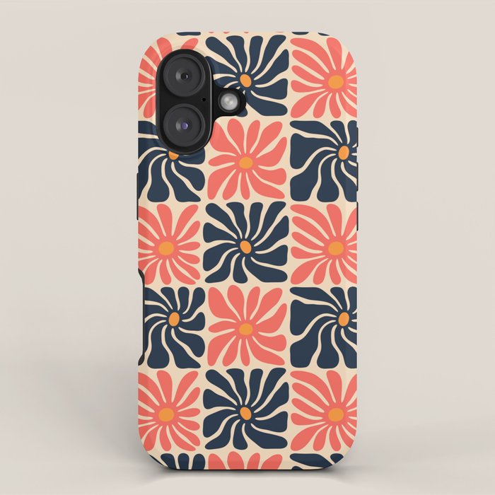 Vintage hippie flower art pattern iPhone Case Gallery Image 1