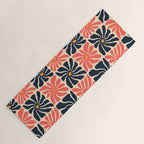 Vintage hippie flower art pattern Yoga Mat Gallery Image 1