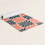 Vintage hippie flower art pattern Yoga Mat Gallery Image 2