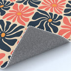 Vintage hippie flower art pattern Rug Gallery Image 4