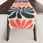 Vintage hippie flower art pattern Table Runner Gallery Image 1