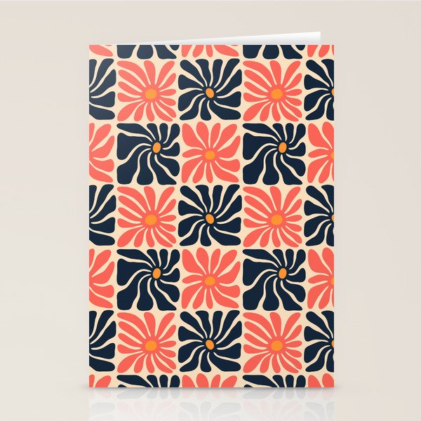Vintage hippie flower art pattern Stationery Card Gallery Image 2