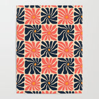 Vintage hippie flower art pattern Poster Gallery Image 4
