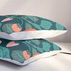 Strawberry Fields - Teal Green & Red Pillow Sham Gallery Image 3