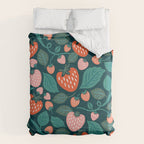 Strawberry Fields - Teal Green & Red Comforter Gallery Image 6