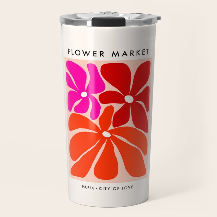 Full Bloom Flower Market  - City of Love Travel Mug Gallery Image 1
