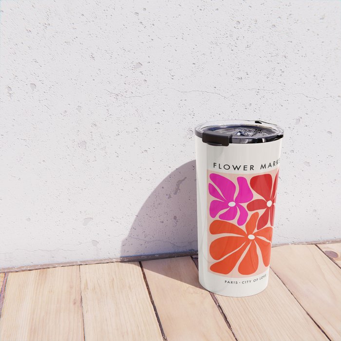 Full Bloom Flower Market  - City of Love Travel Mug Gallery Image 4