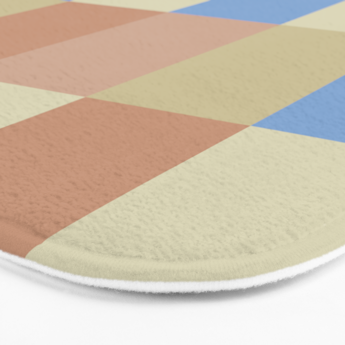 Bold Muted Checks Pattern - Large VII Bath Mat Gallery Image 3