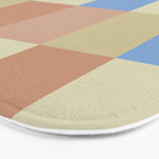 Bold Muted Checks Pattern - Large VII Bath Mat Gallery Image 3