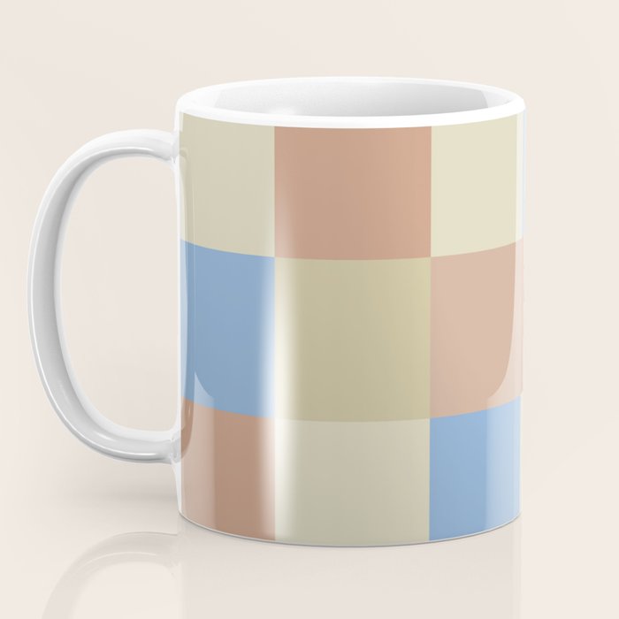 Bold Muted Checks Pattern - Large VII Coffee Mug Gallery Image 3