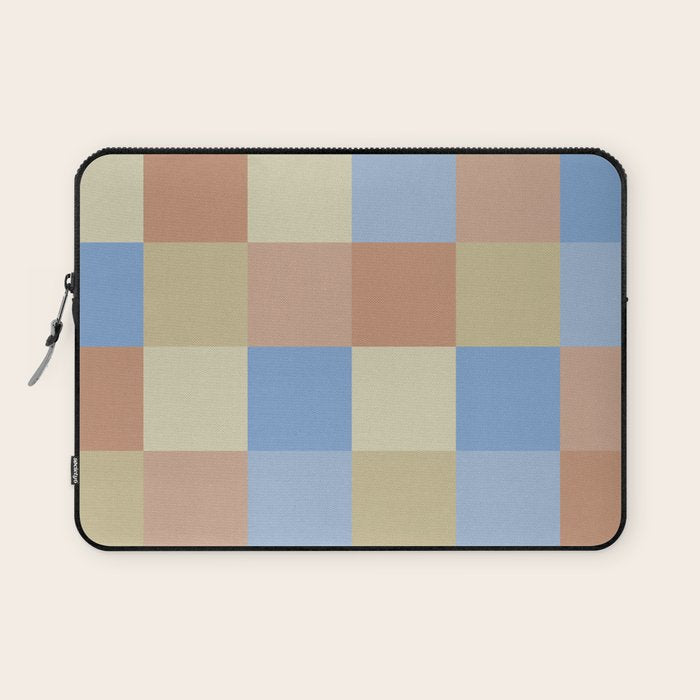 Bold Muted Checks Pattern - Large VII Laptop Sleeve Gallery Image 1