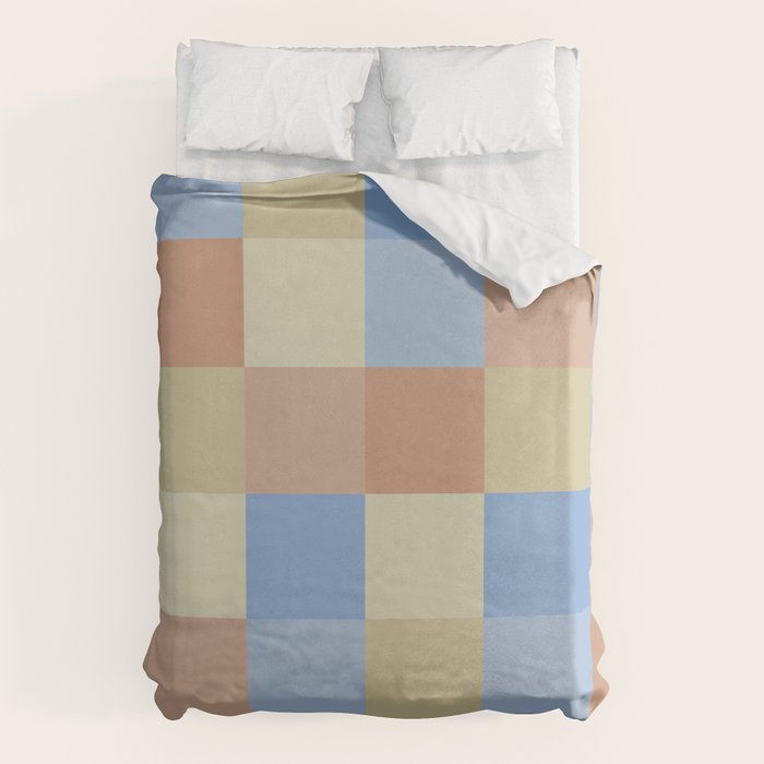 Bold Muted Checks Pattern - Large VII Duvet Cover Gallery Image 6