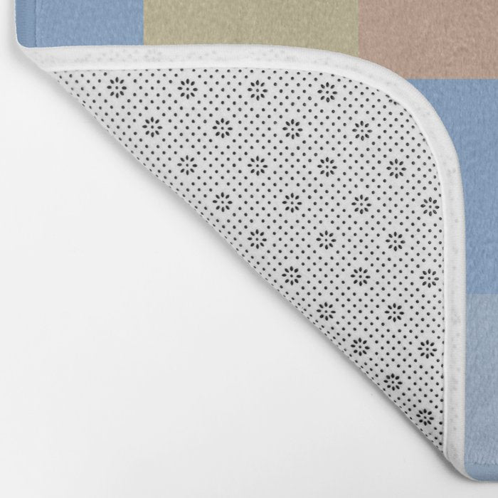 Bold Muted Checks Pattern - Large VII Bath Mat Gallery Image 2