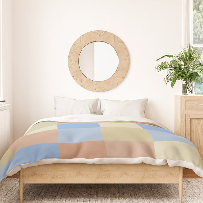 Bold Muted Checks Pattern - Large VII Duvet Cover Gallery Image 3