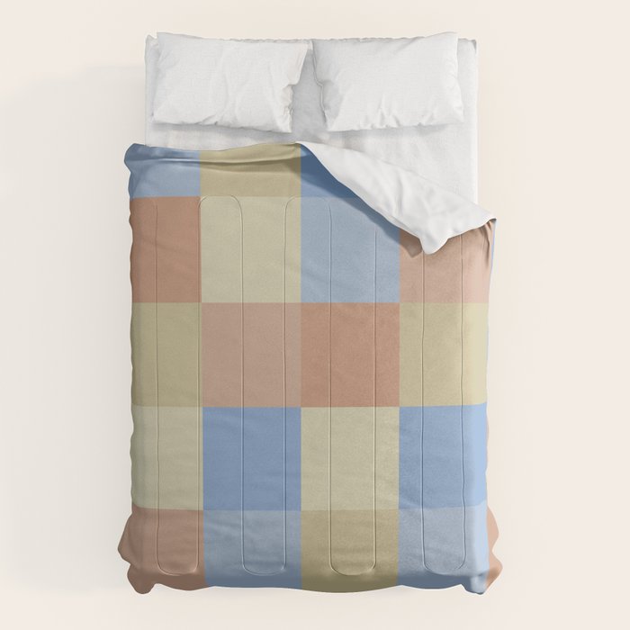 Bold Muted Checks Pattern - Large VII Comforter Gallery Image 1