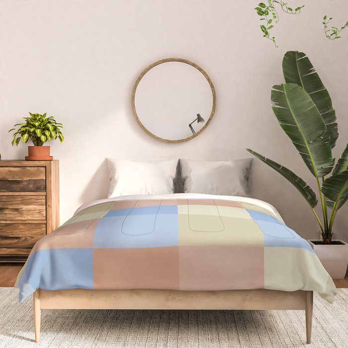 Bold Muted Checks Pattern - Large VII Comforter Gallery Image 3