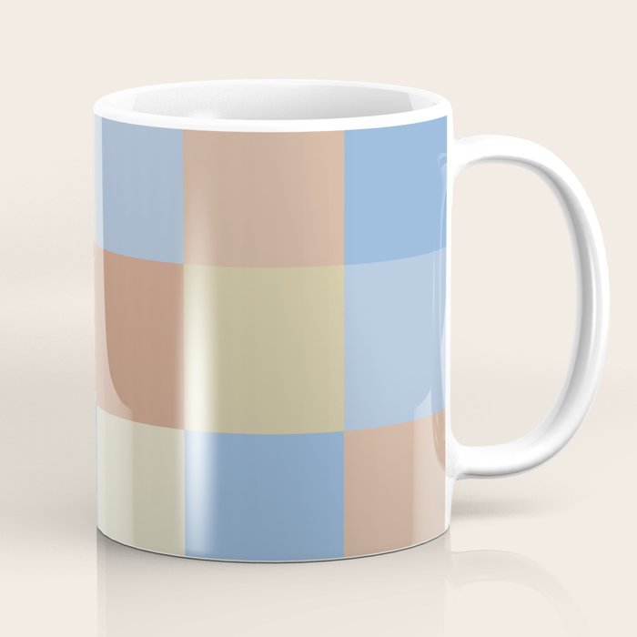 Bold Muted Checks Pattern - Large VII Coffee Mug Gallery Image 1