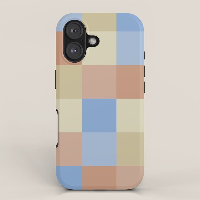 Bold Muted Checks Pattern - Large VII iPhone Case Gallery Image 1