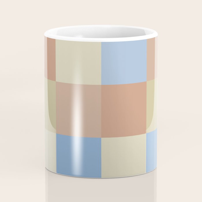 Bold Muted Checks Pattern - Large VII Coffee Mug Gallery Image 4