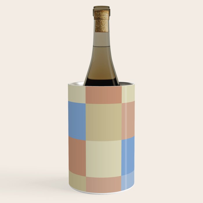 Bold Muted Checks Pattern - Large VII Wine Chiller Gallery Image 2