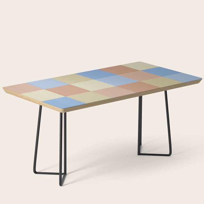 Bold Muted Checks Pattern - Large VII Coffee Table Gallery Image 1