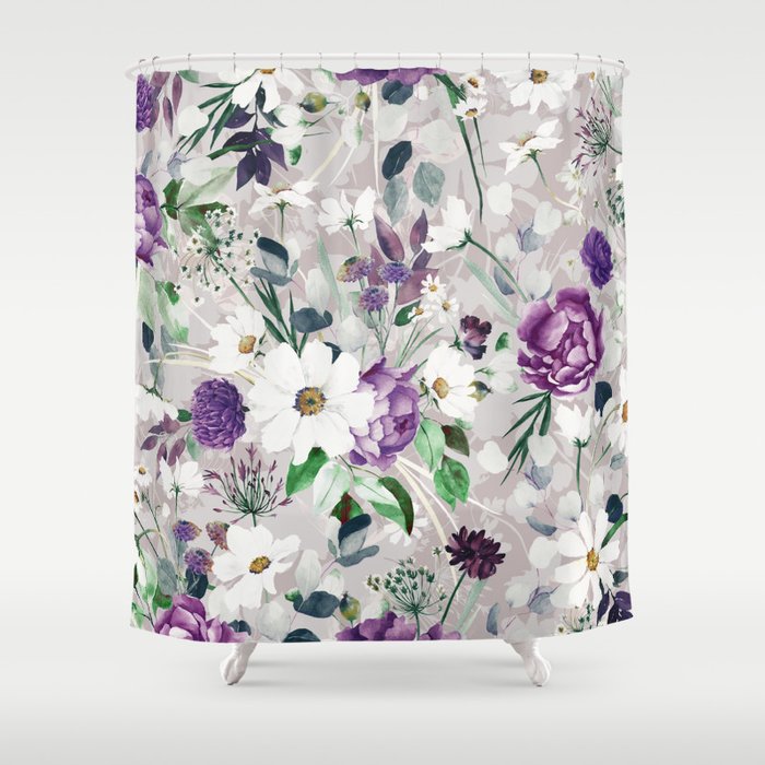 Lush lilac garden Shower Curtain Gallery Image 1