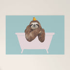 Sloth in Bathtub  Welcome Mat Gallery Image 1