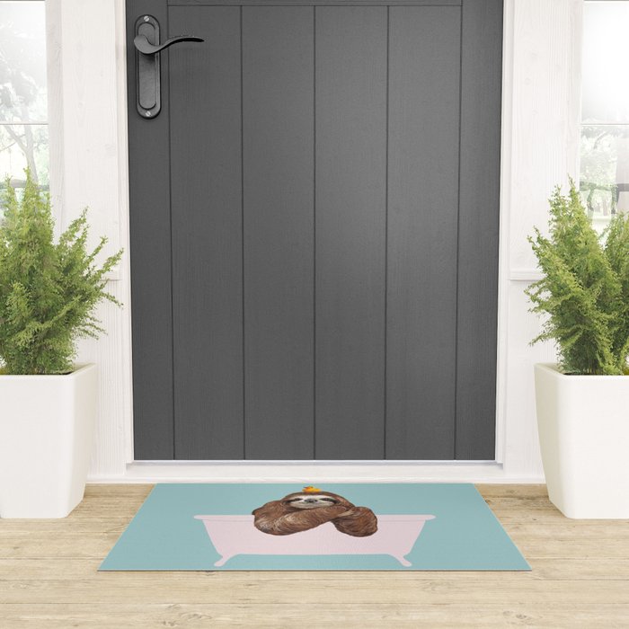 Sloth in Bathtub  Welcome Mat Gallery Image 3