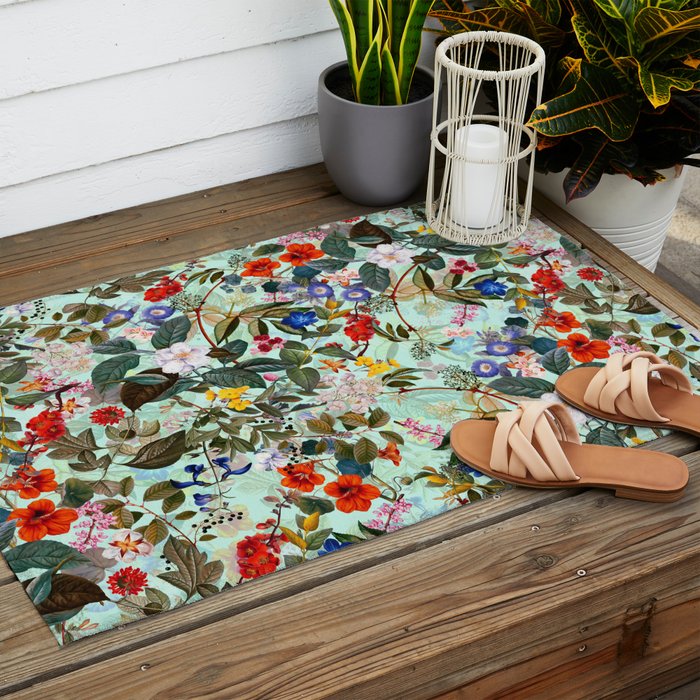 Summer Botanical Garden XVI Outdoor Rug Gallery Image 2