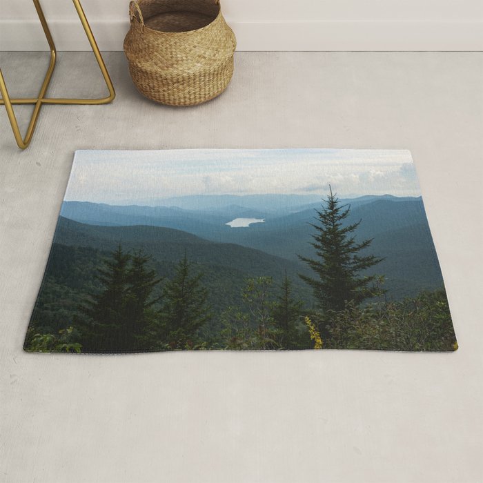 Smoky Mountain National Park -  Mountain Lake Landscape Rug Gallery Image 1