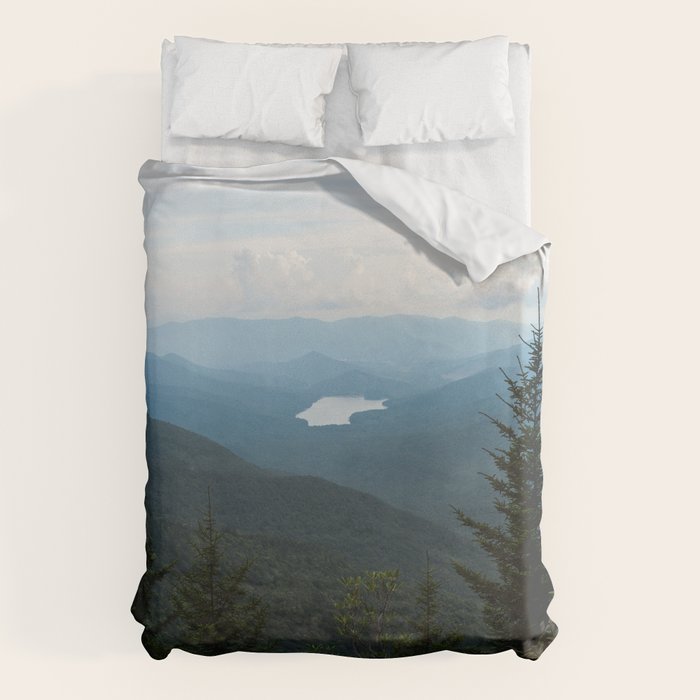 Smoky Mountain National Park -  Mountain Lake Landscape Duvet Cover Gallery Image 6