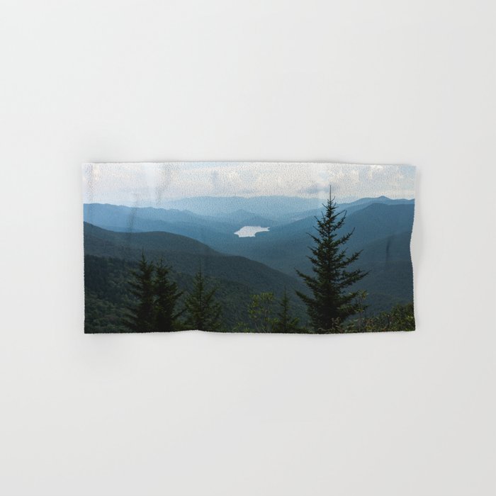 Smoky Mountain National Park -  Mountain Lake Landscape Bath Towel Gallery Image 1