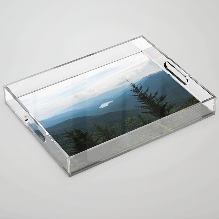 Smoky Mountain National Park -  Mountain Lake Landscape Acrylic Tray Gallery Image 1