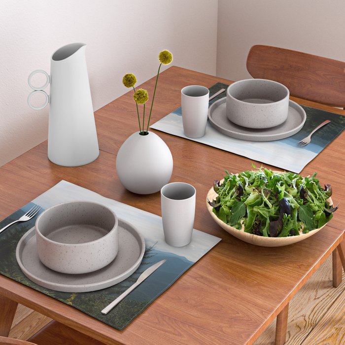 Smoky Mountain National Park -  Mountain Lake Landscape Placemat Gallery Image 2