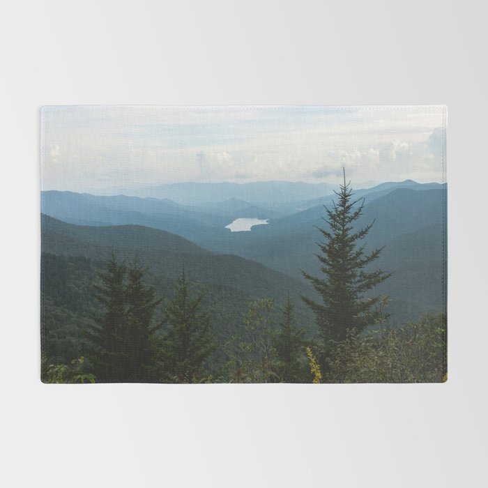 Smoky Mountain National Park -  Mountain Lake Landscape Rug Gallery Image 2