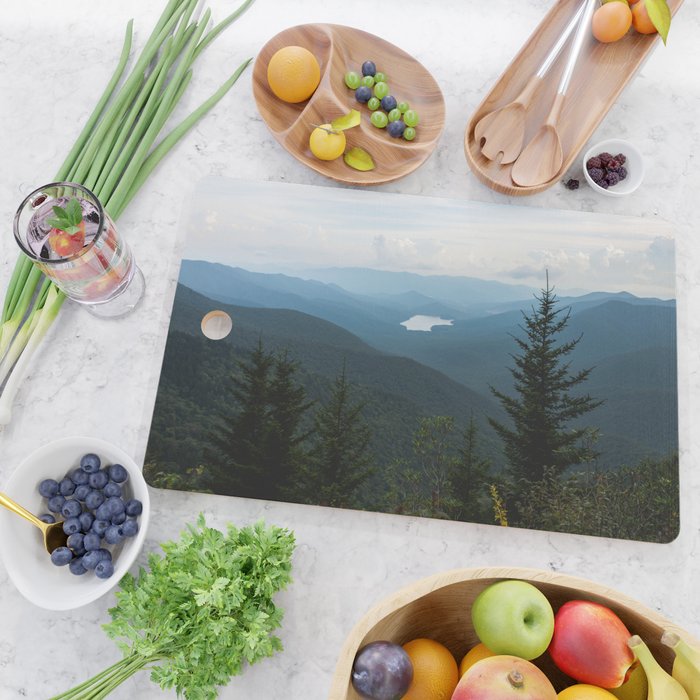 Smoky Mountain National Park -  Mountain Lake Landscape Cutting Board Gallery Image 2