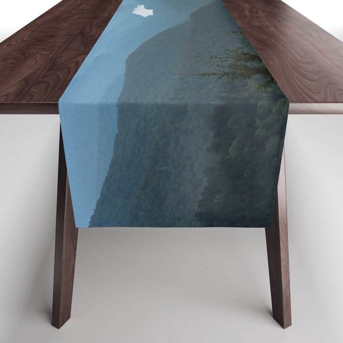 Smoky Mountain National Park -  Mountain Lake Landscape Table Runner Gallery Image 1