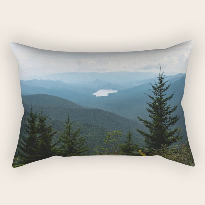 Smoky Mountain National Park -  Mountain Lake Landscape Rectangular Pillow Gallery Image 2