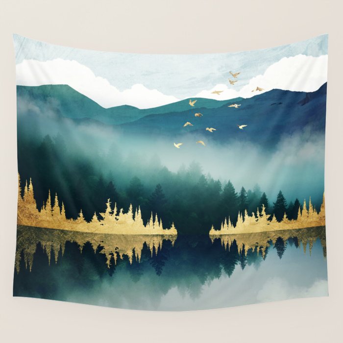 Mist Reflection Wall Tapestry Gallery Image 4