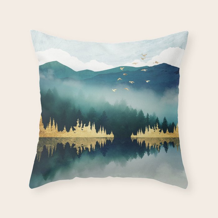 Mist Reflection Throw Pillow Gallery Image 6