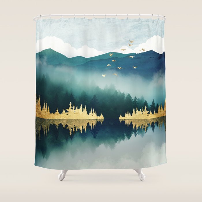 Mist Reflection Shower Curtain Gallery Image 1