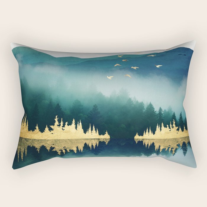 Mist Reflection Rectangular Pillow Gallery Image 1