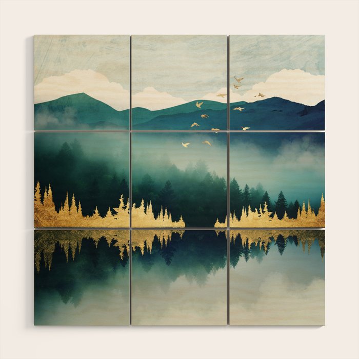 Mist Reflection Wood Wall Art Gallery Image 1